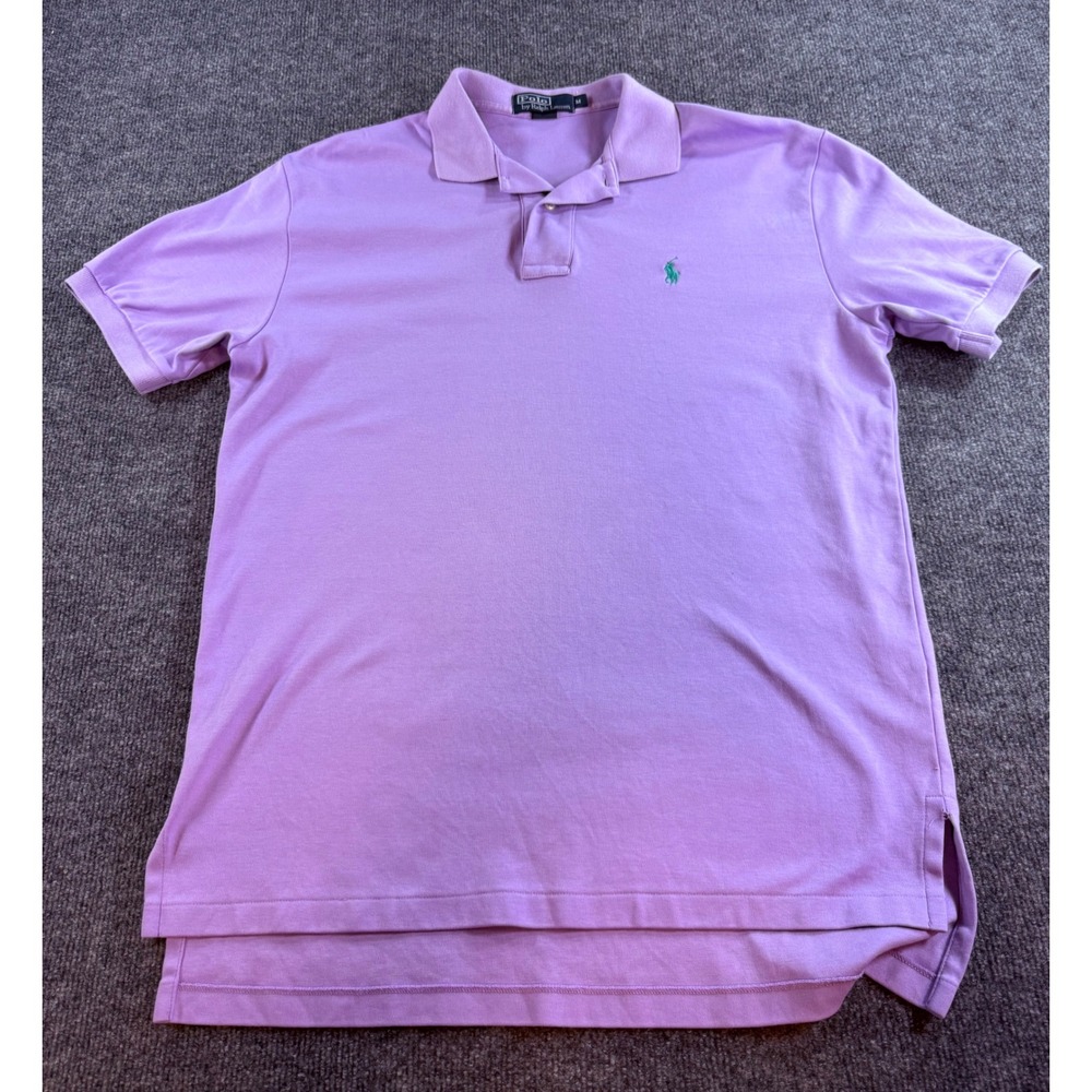 Polo Ralph Lauren Mens Lavender Purple Short Sleeve Cotton Polo Shirt Size M